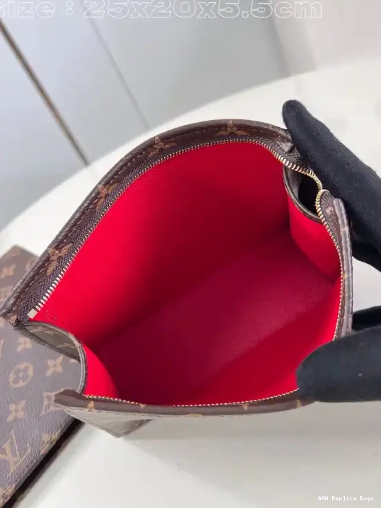 Aaa replica bags Toilet VUITTON LOUIS Trio Pouch-25*20*5.5cm 0604